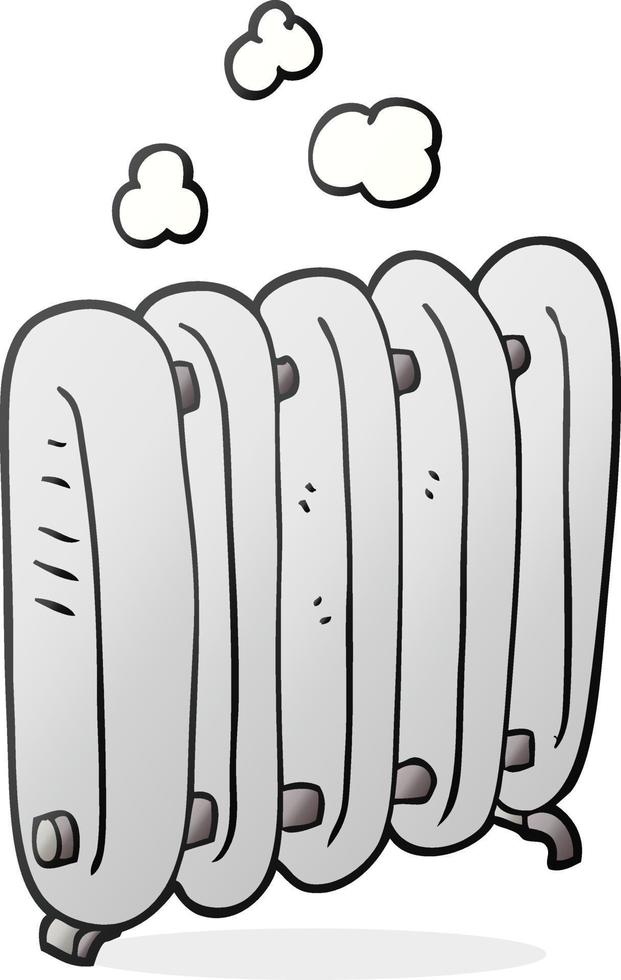 radiador de dibujos animados de garabato vector