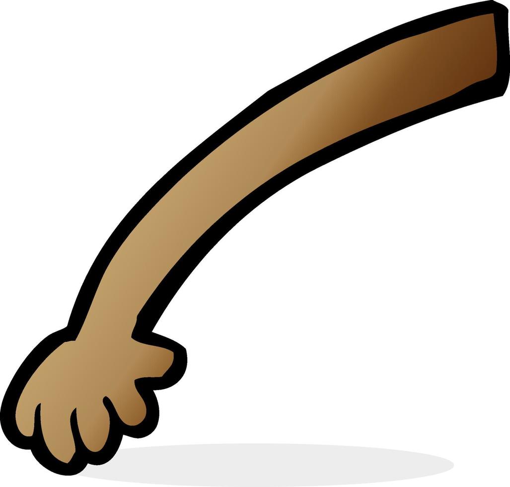 doodle cartoon arm vector