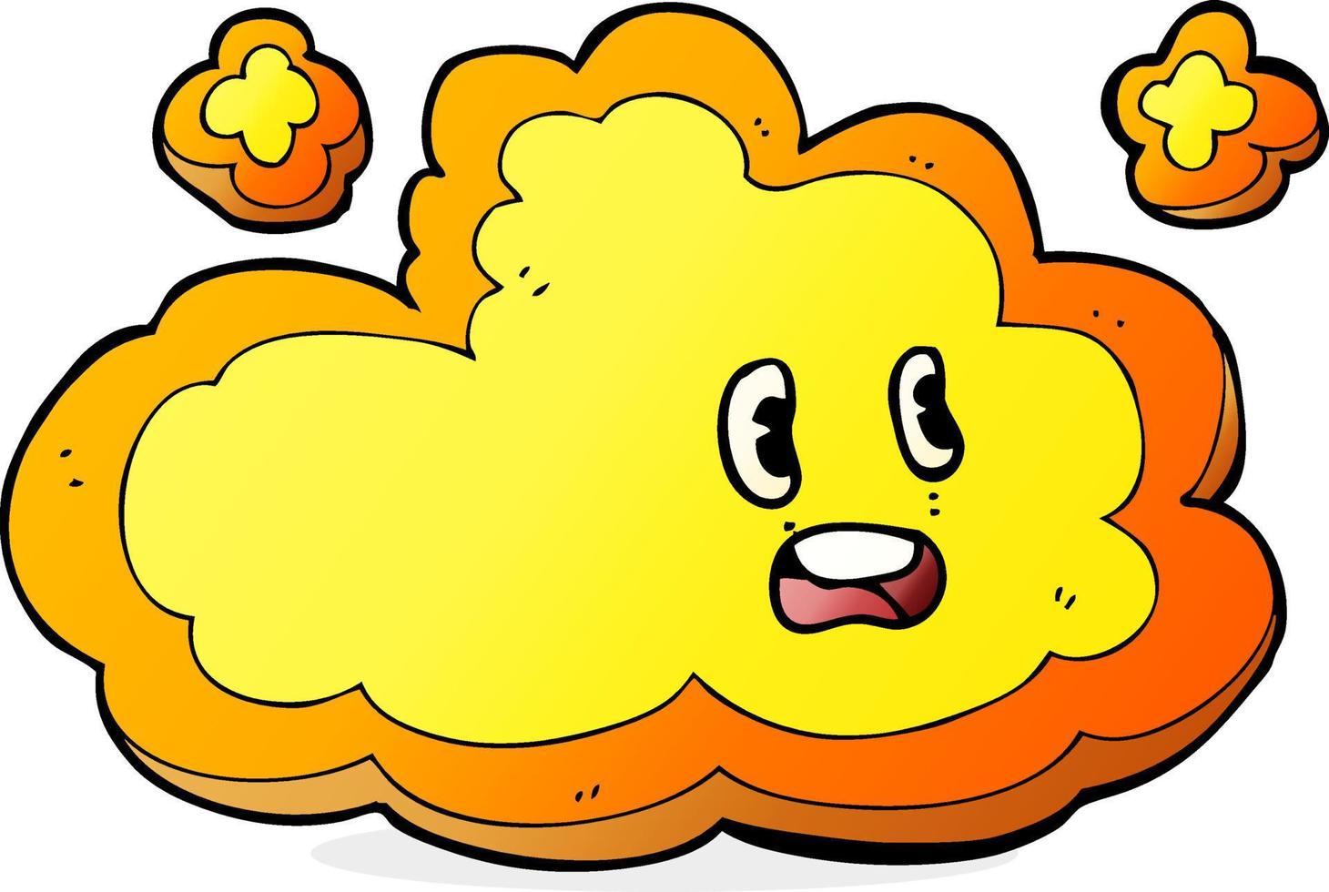 nube de dibujos animados de carácter garabato vector