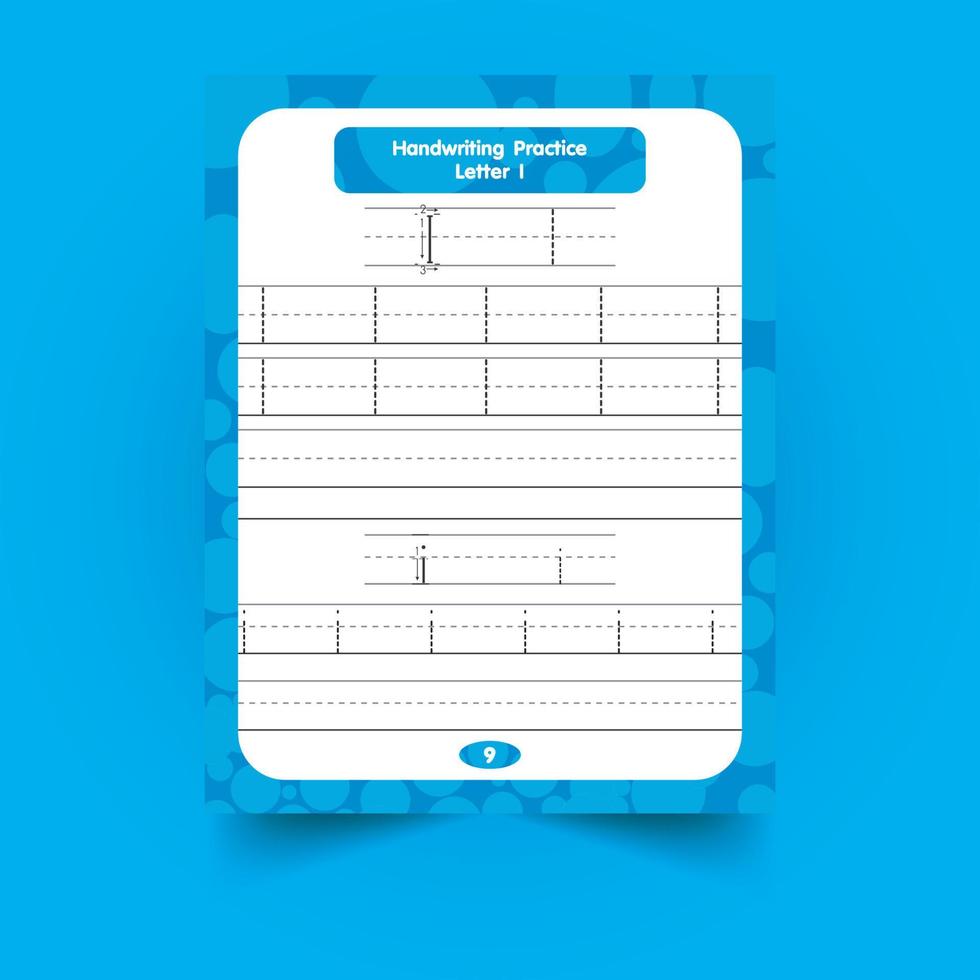Alphabet tracing worksheet with letter and vocabulary vector