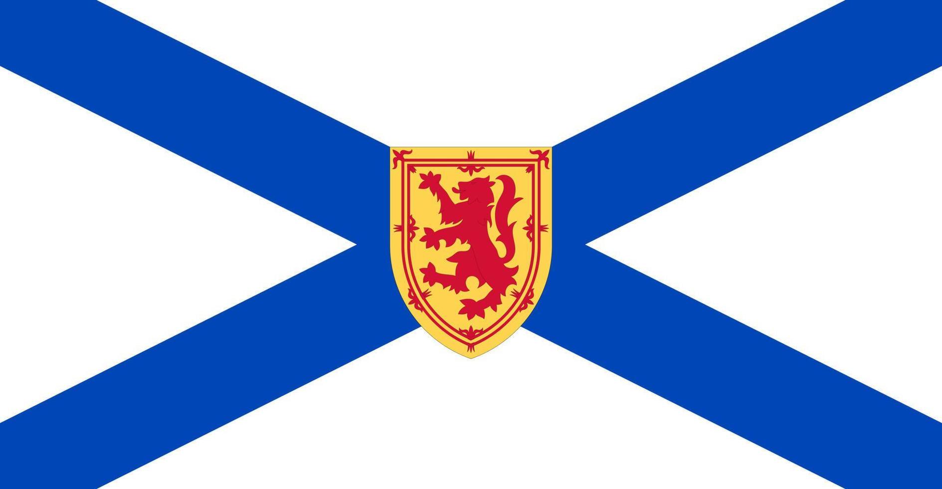 Nova Scotia flag, province of Canada. Vector illustration.