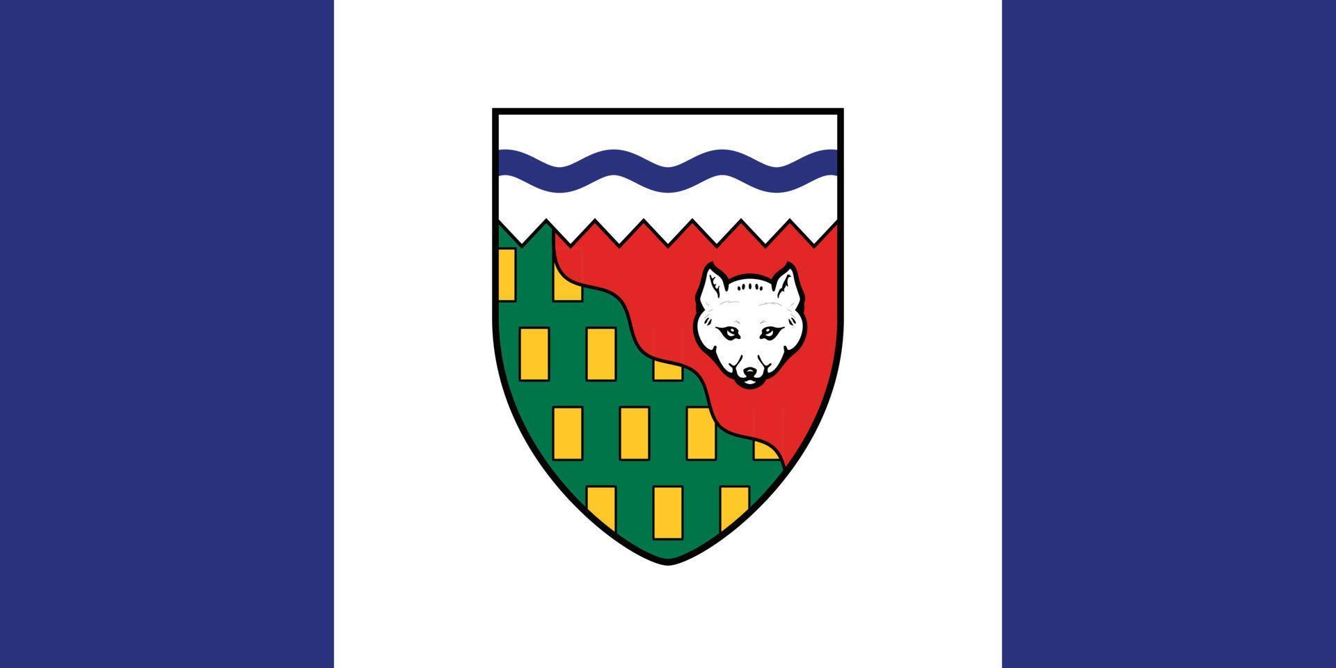 Northwest Territories flag, province of Canada. Vector illustration.