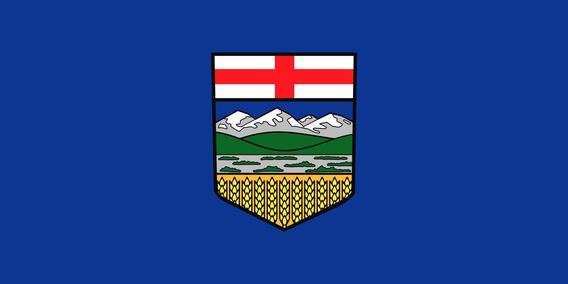 Alberta flag, province of Canada. Vector illustration.