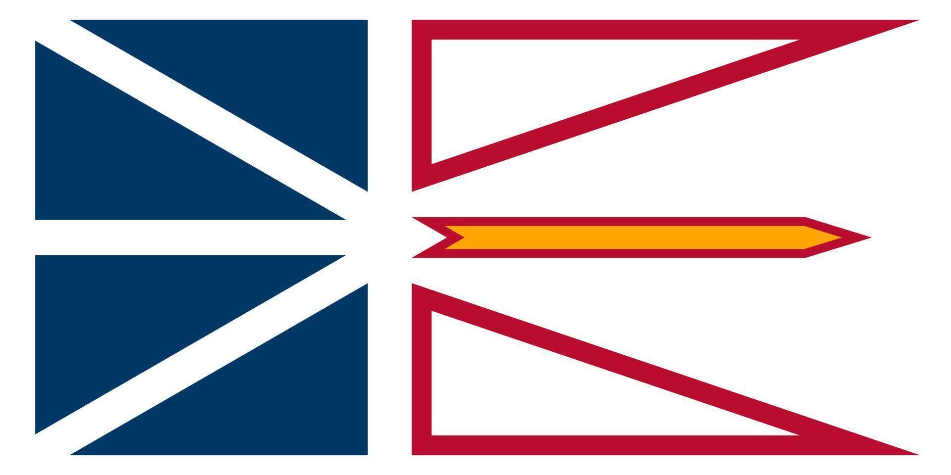 bandera de terranova y labrador, provincia de canadá. ilustración vectorial vector