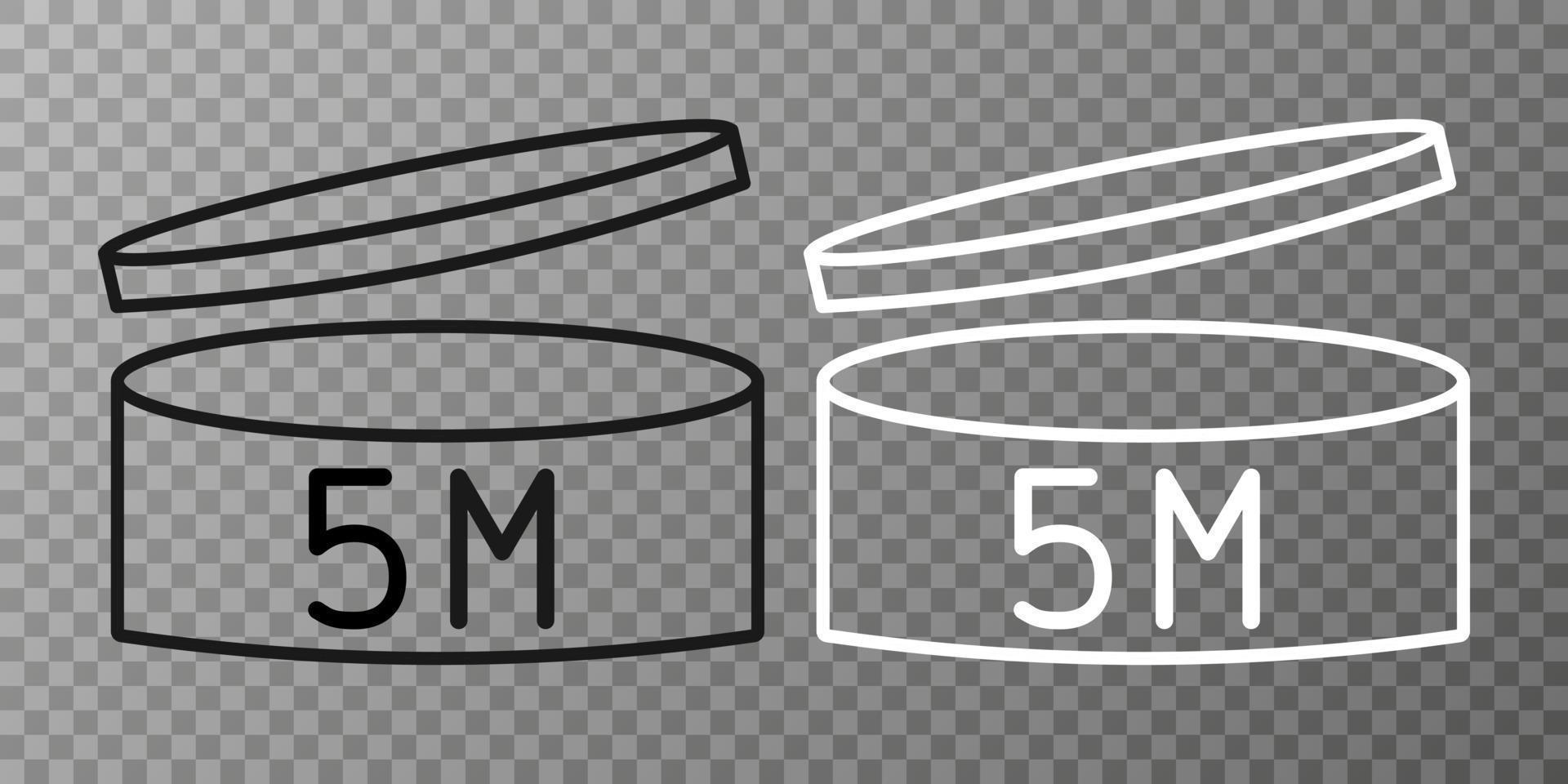 Expiration date 5 month icon. Period after opening symbol. Vector Illustration.