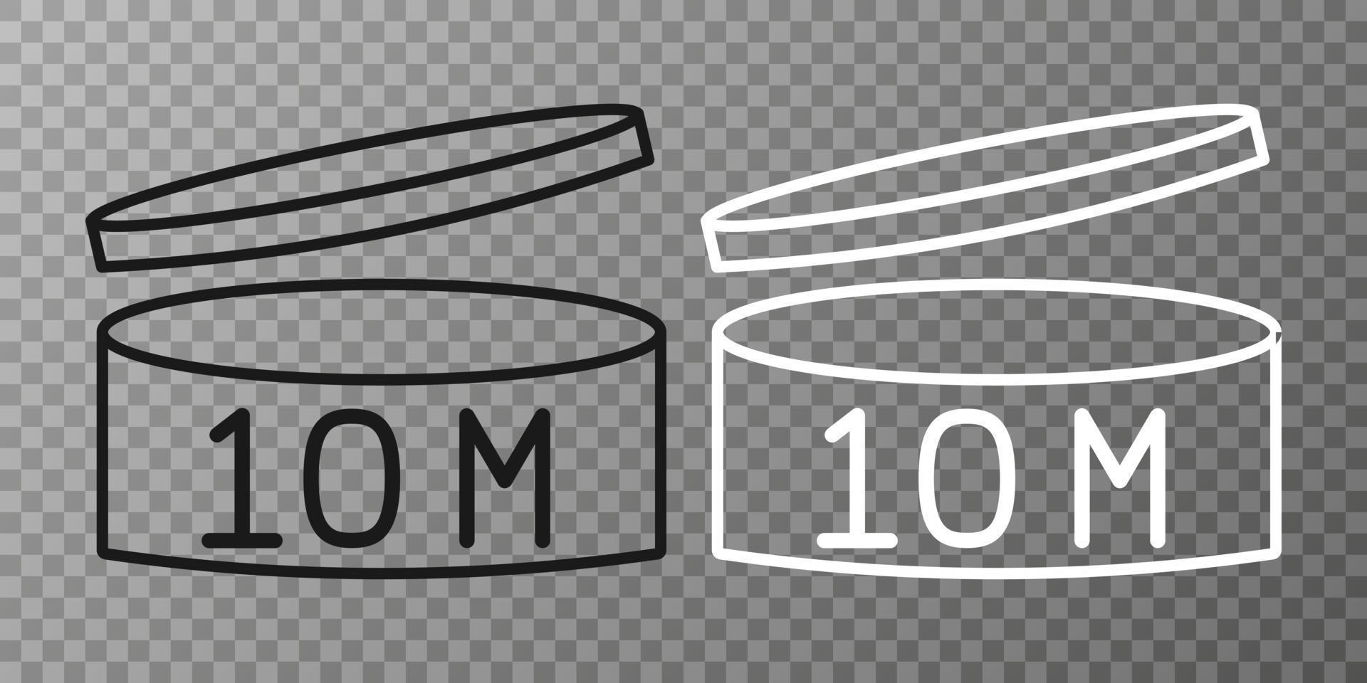 Expiration date 10 month icon. Period after opening symbol. Vector Illustration.