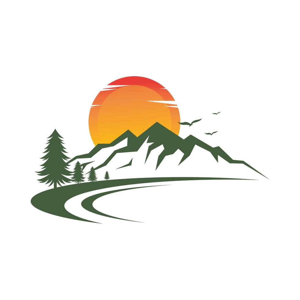 Mountain icon Logo vector