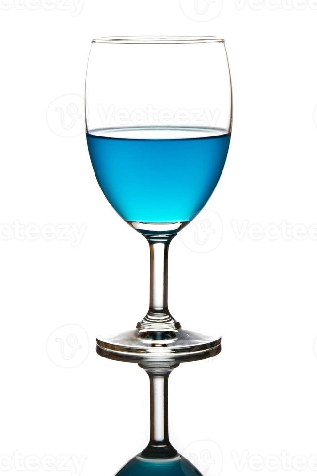 Blue  cocktail glass photo