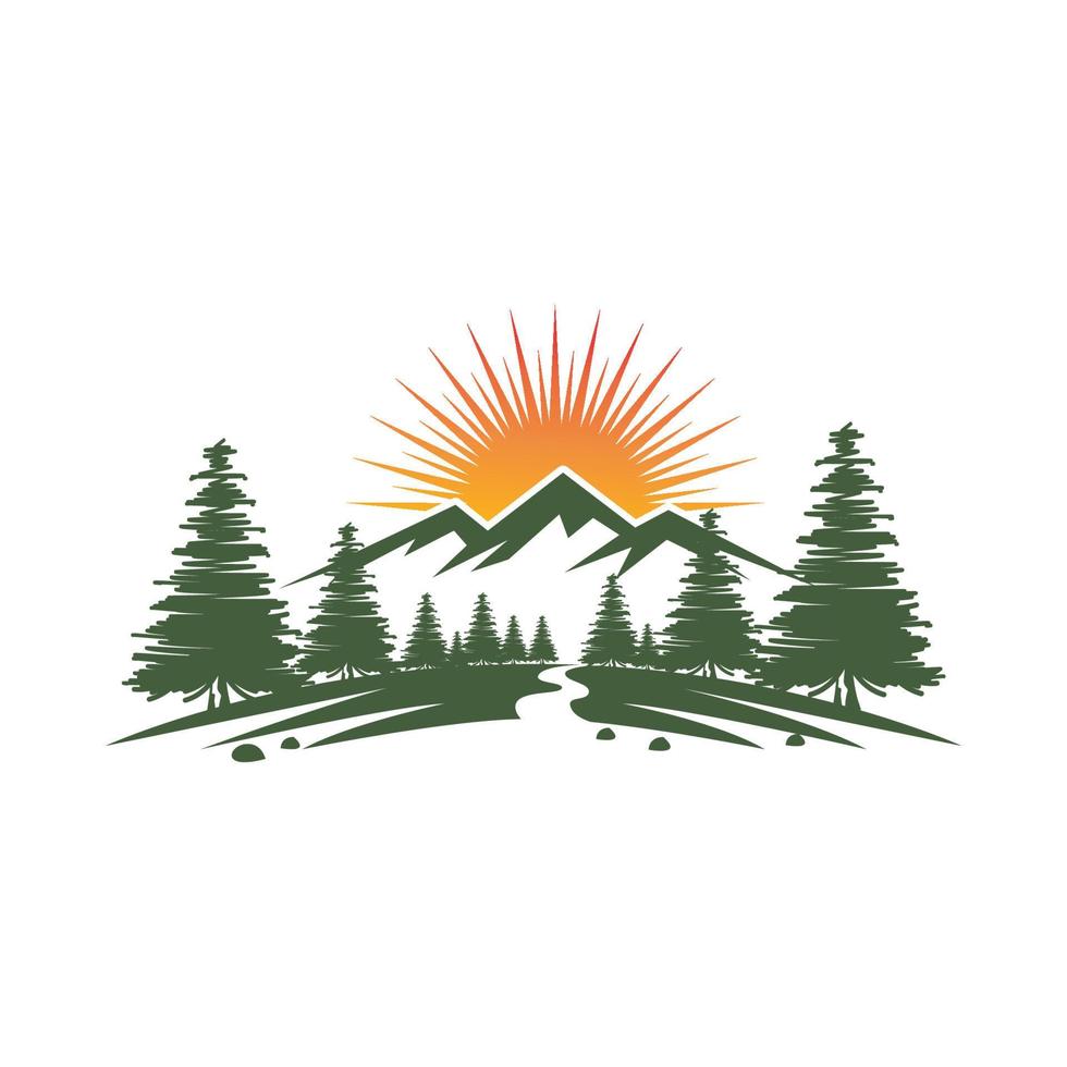 Mountain icon Logo vector