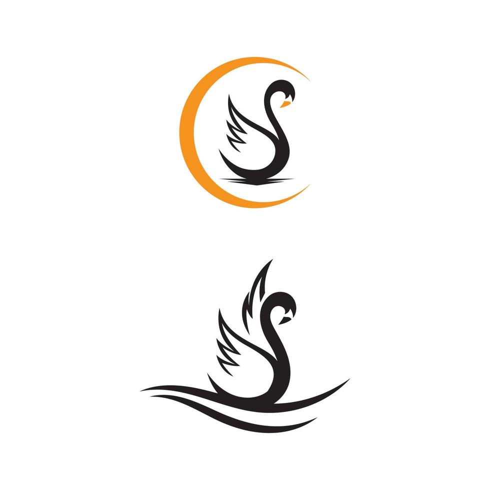 Swan icon Template vector illustration