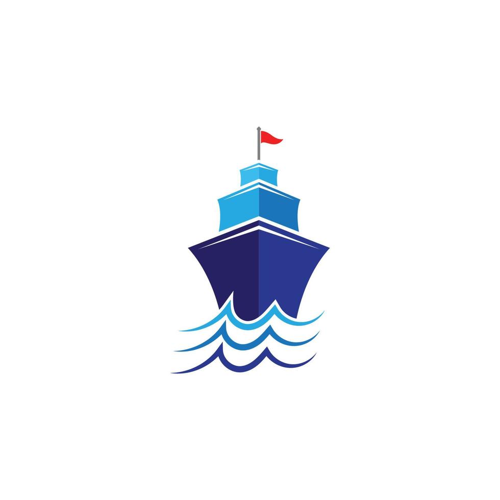 Diseño de ilustración de icono de vector de crucero