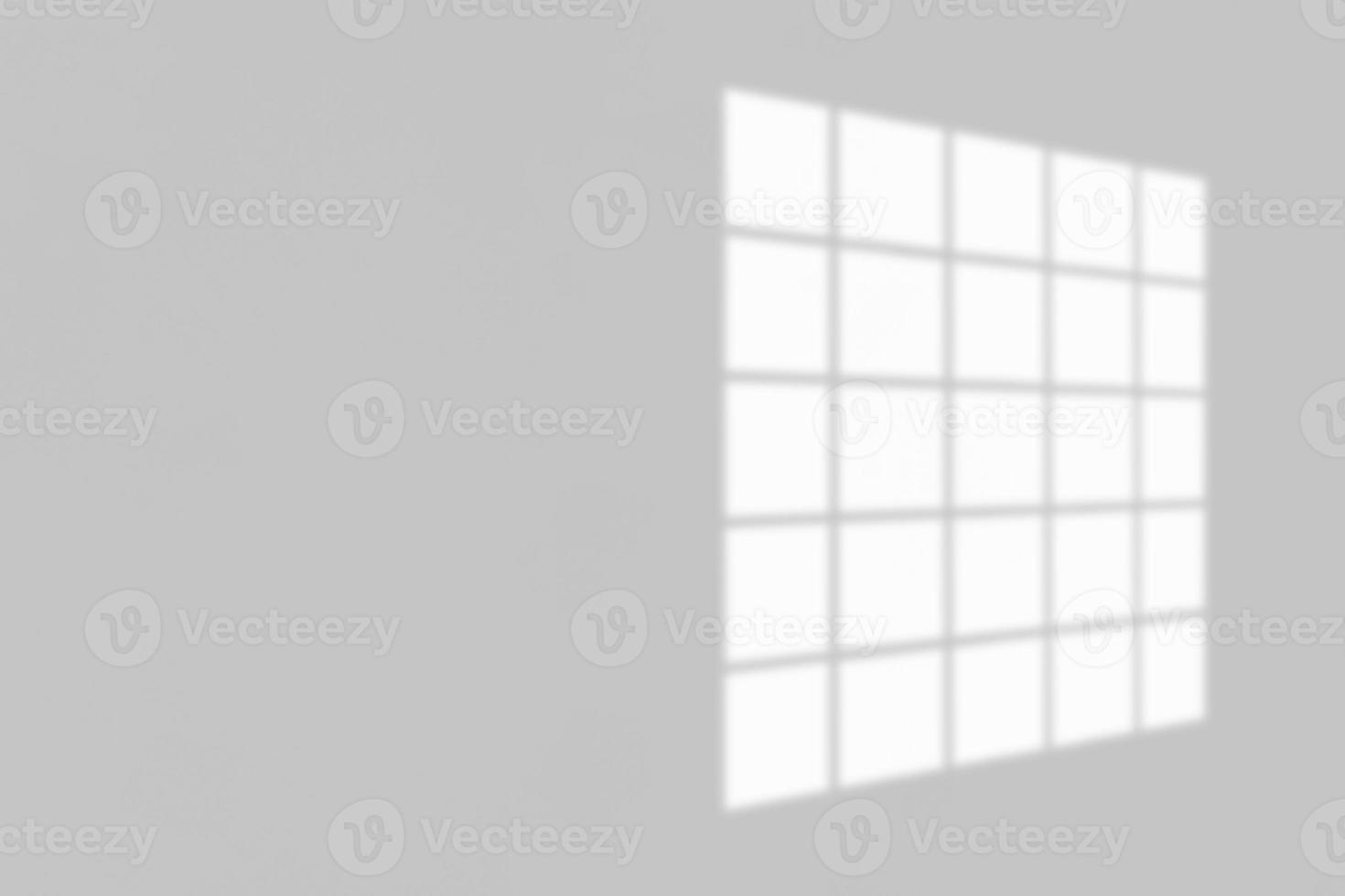 Window shadow drop on white wall background photo