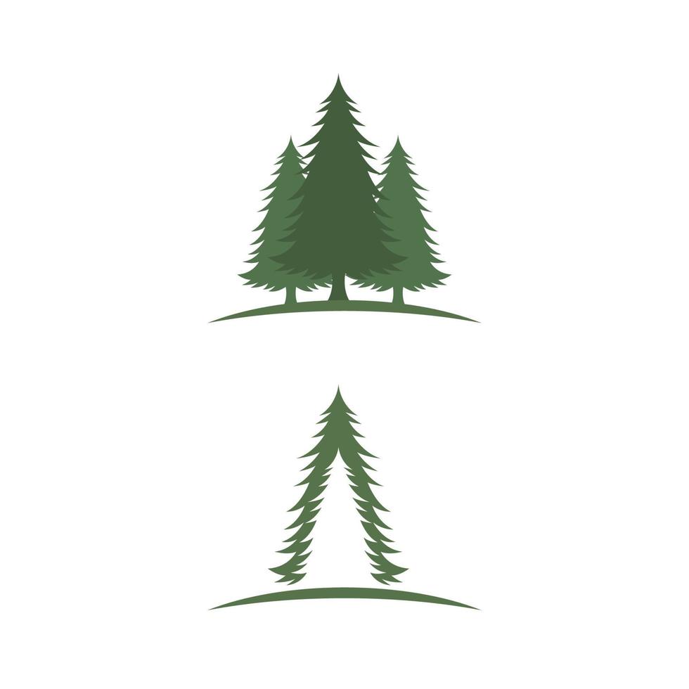 Cedar tree vector icon illustration