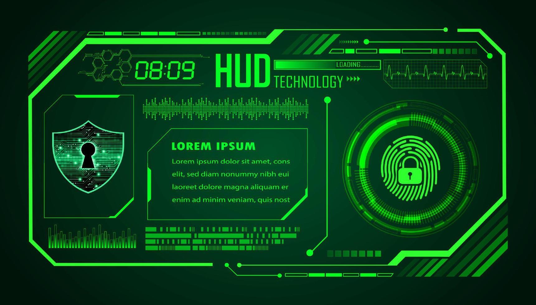 Modern HUD Technology Background vector