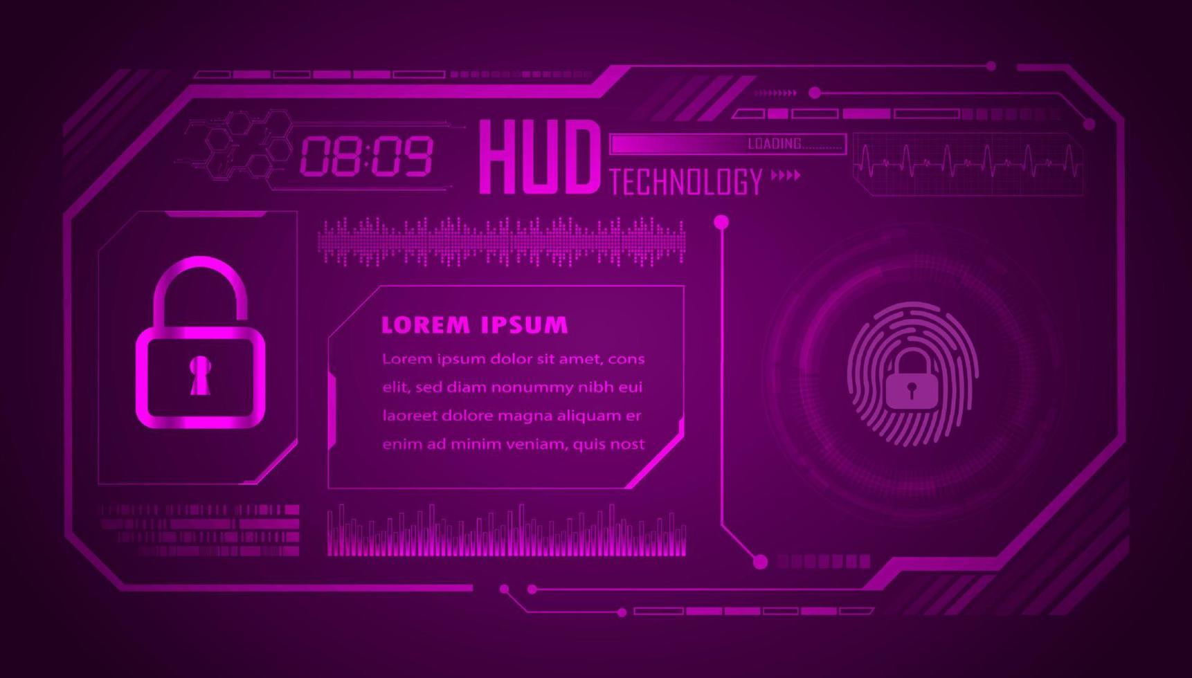 fondo moderno de tecnología hud vector