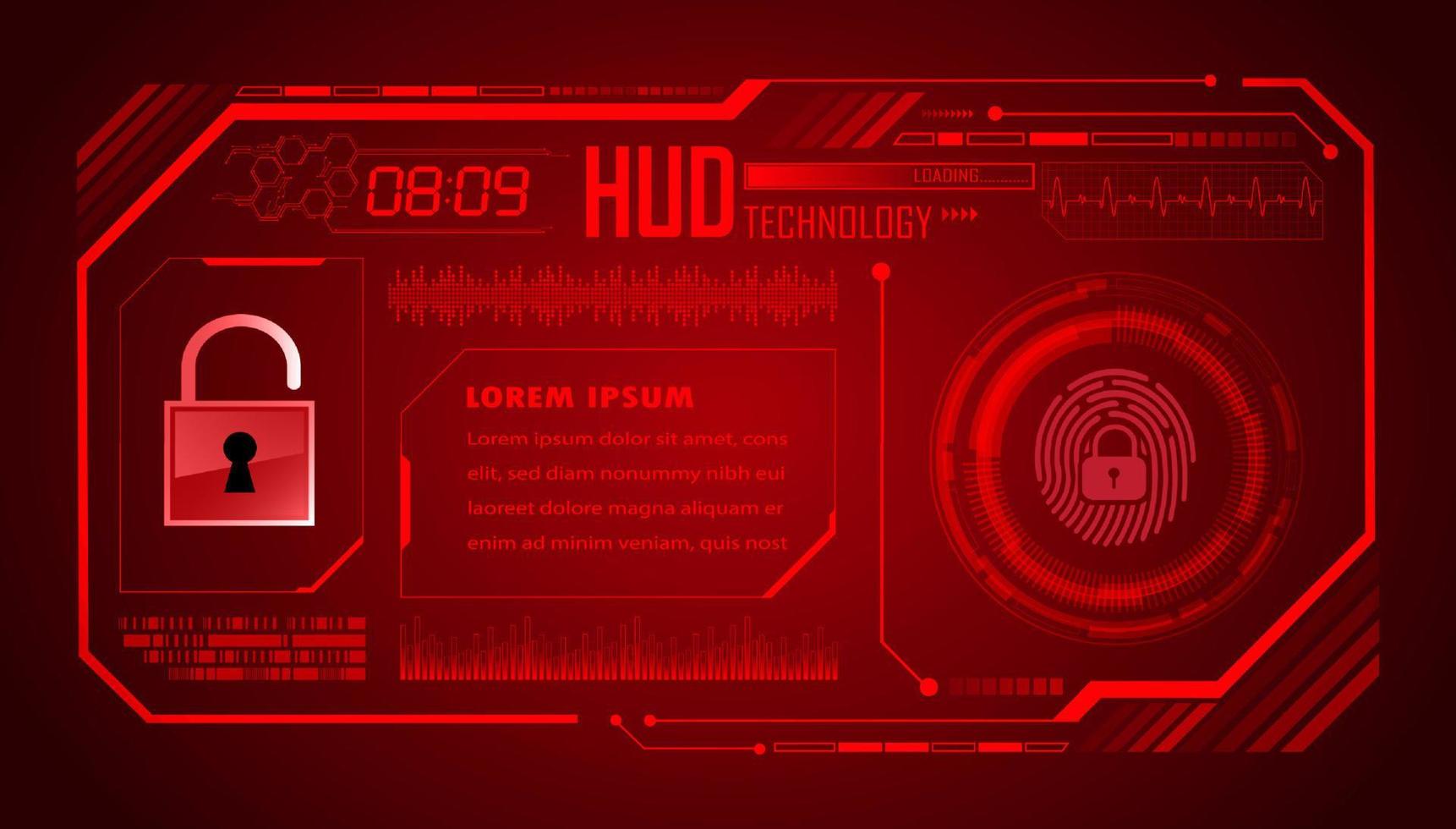 Modern HUD Technology Background vector