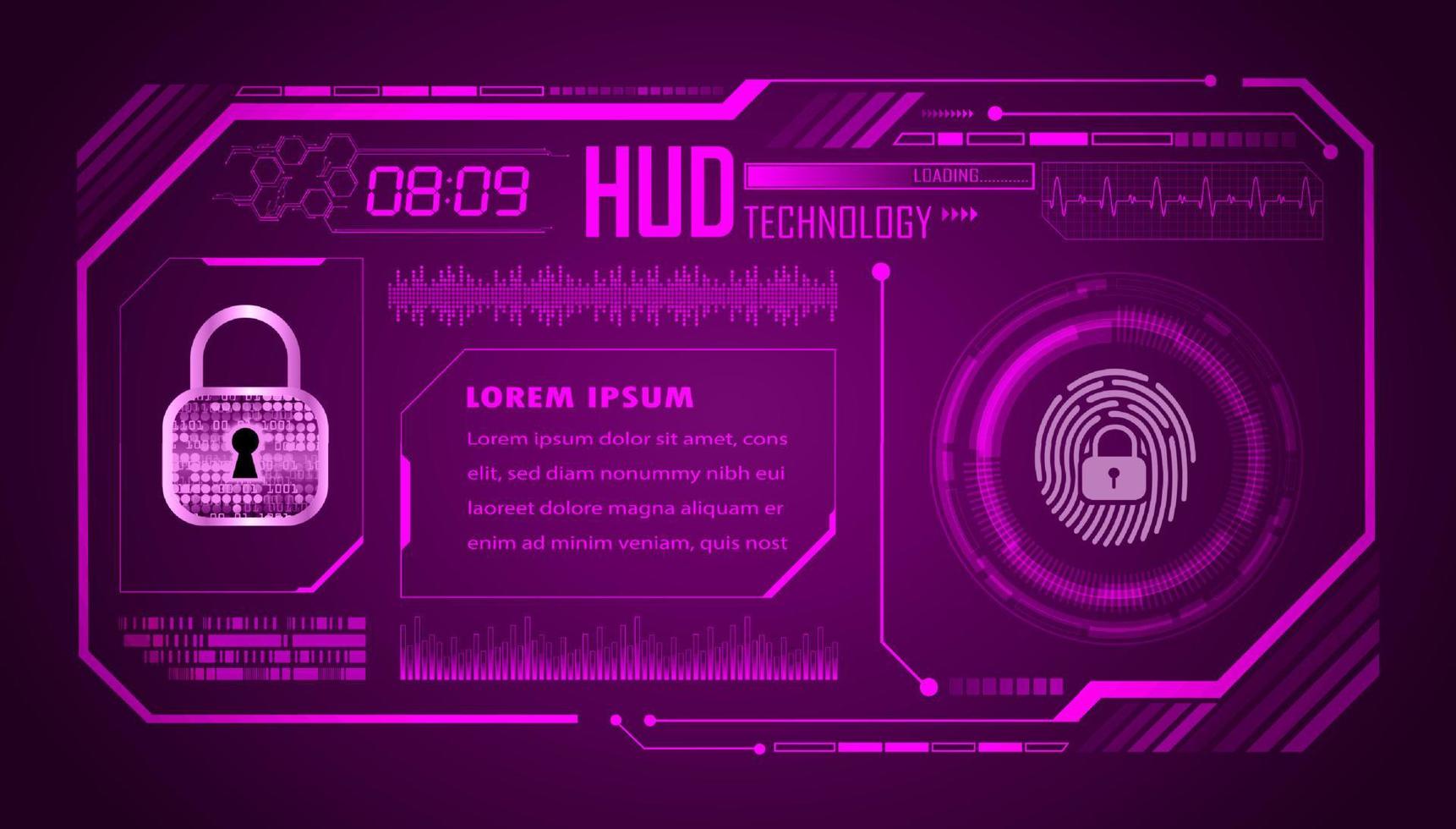 Modern HUD Technology Background vector
