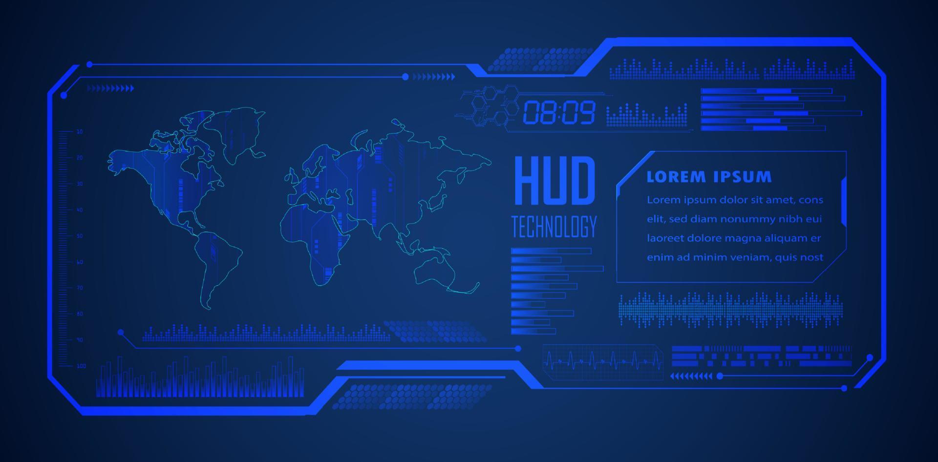 Modern HUD Technology Background vector