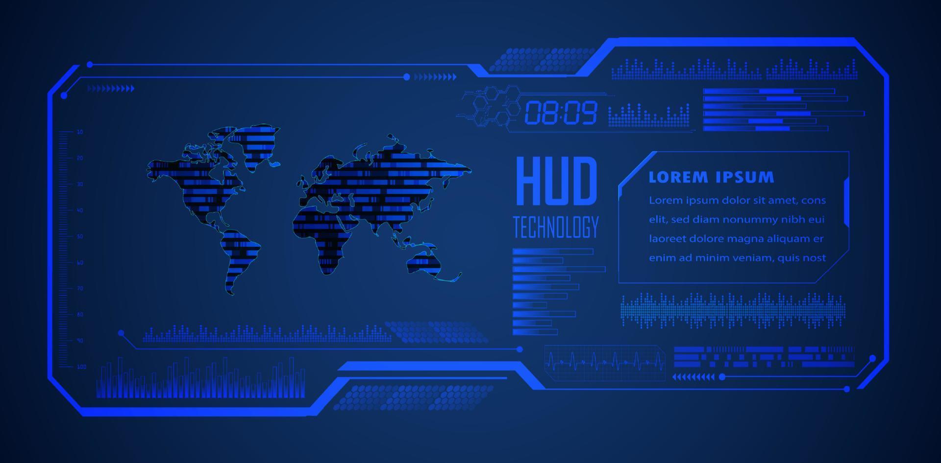 fondo moderno de tecnología hud vector