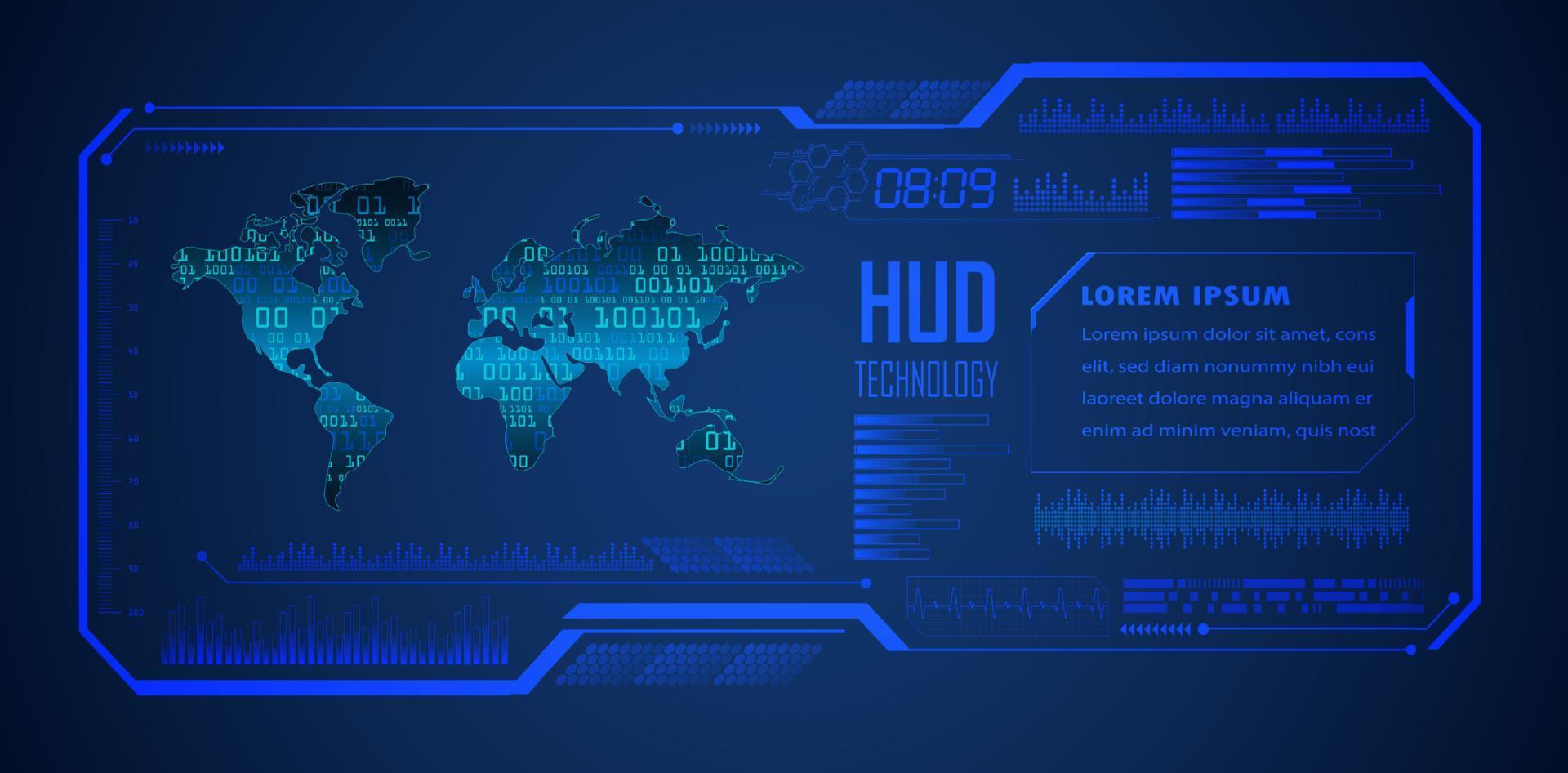 fondo moderno de tecnología hud vector