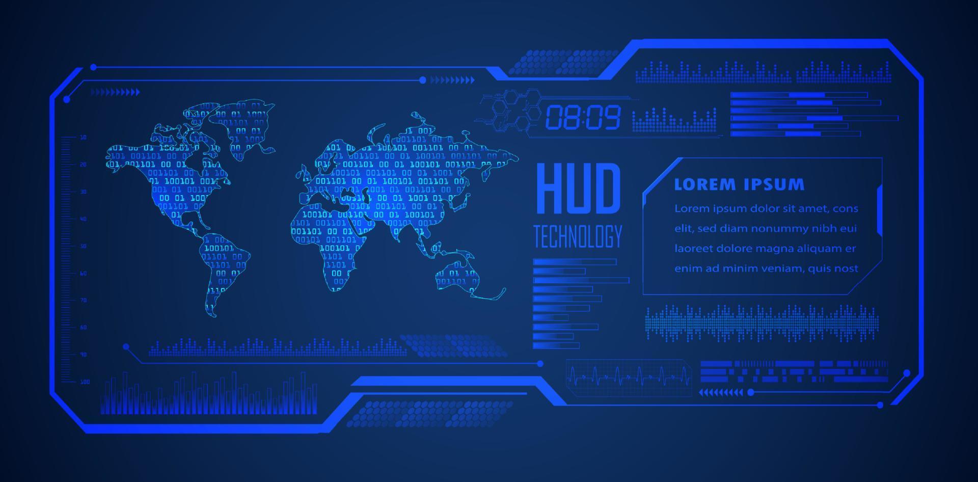 Modern HUD Technology Background vector