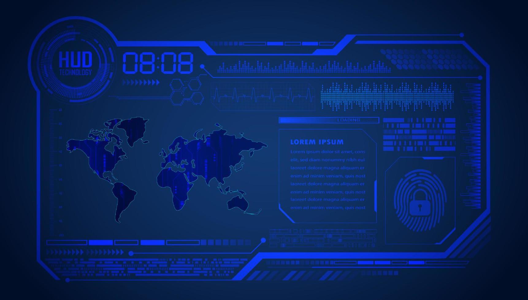 Modern HUD Technology Background vector