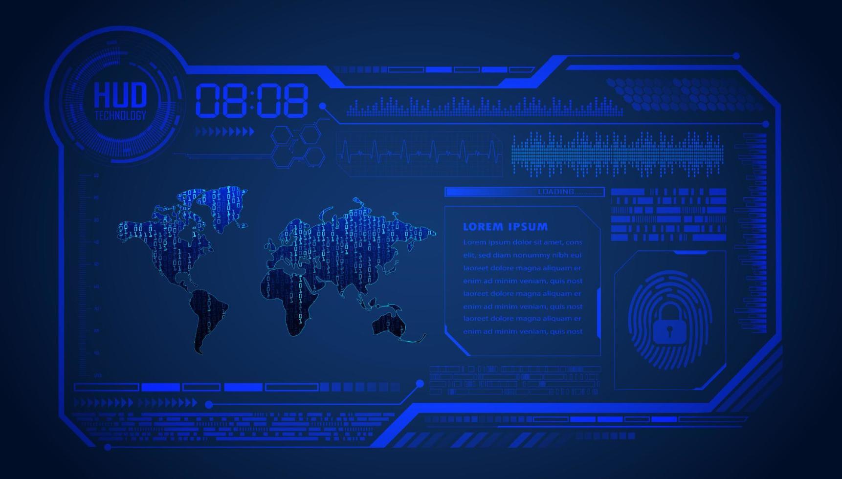 Modern HUD Technology Background vector