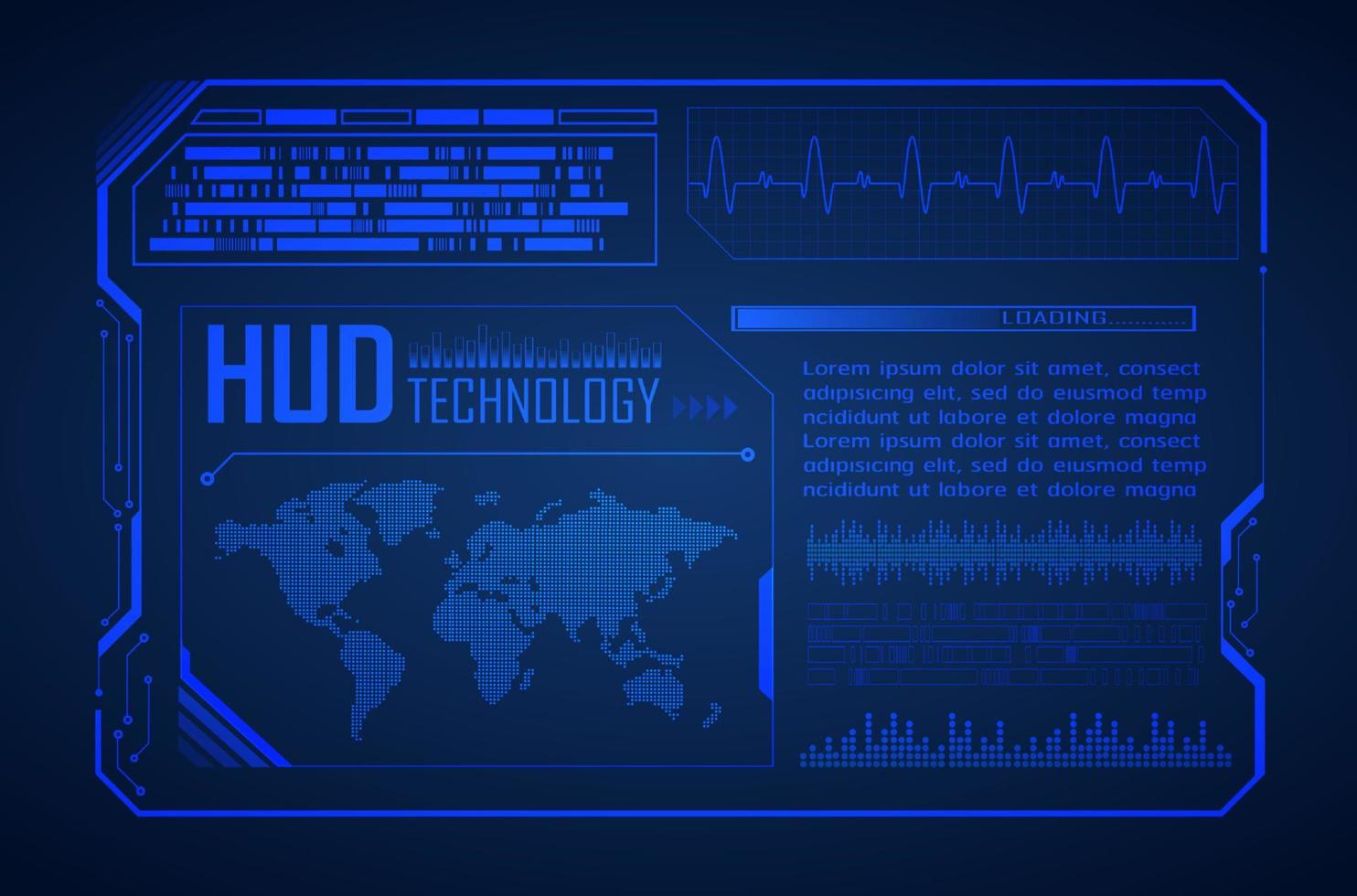 Modern HUD Technology Background vector