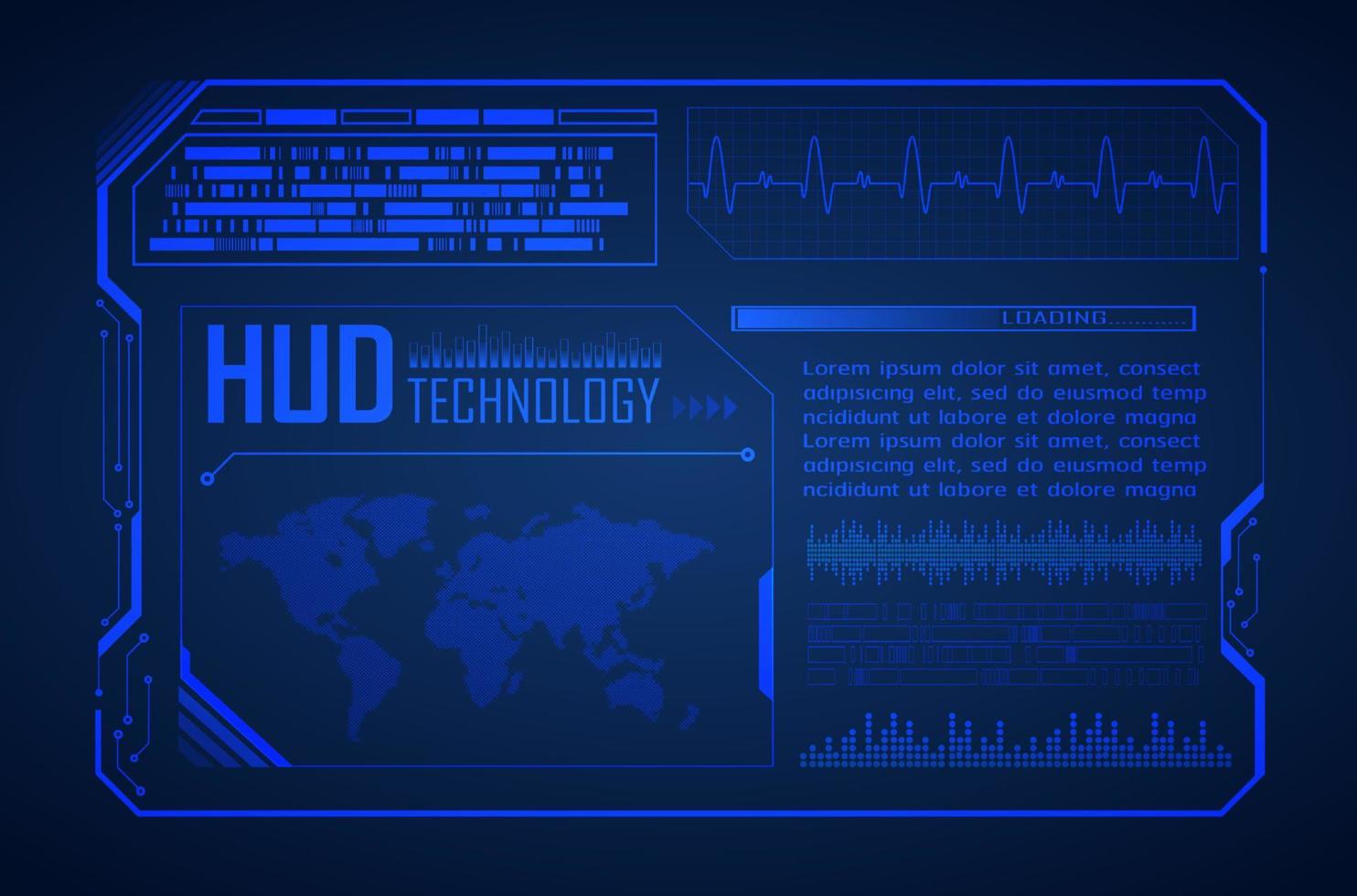 Modern HUD Technology Background vector