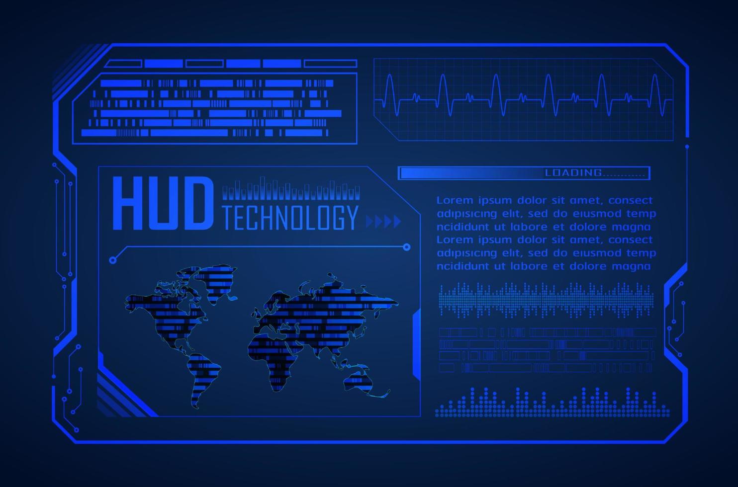 Modern HUD Technology Background vector
