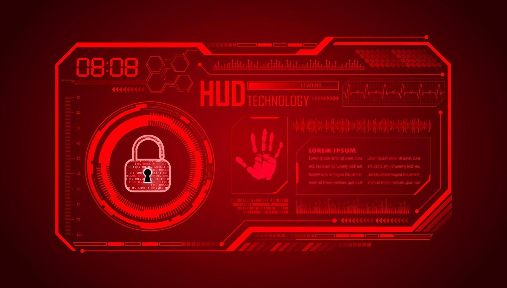 Modern HUD Technology Background vector