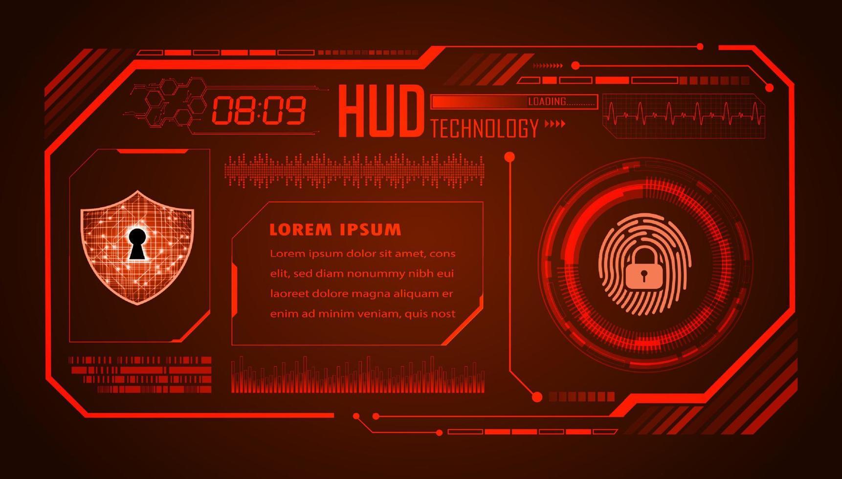 Modern HUD Technology Background vector