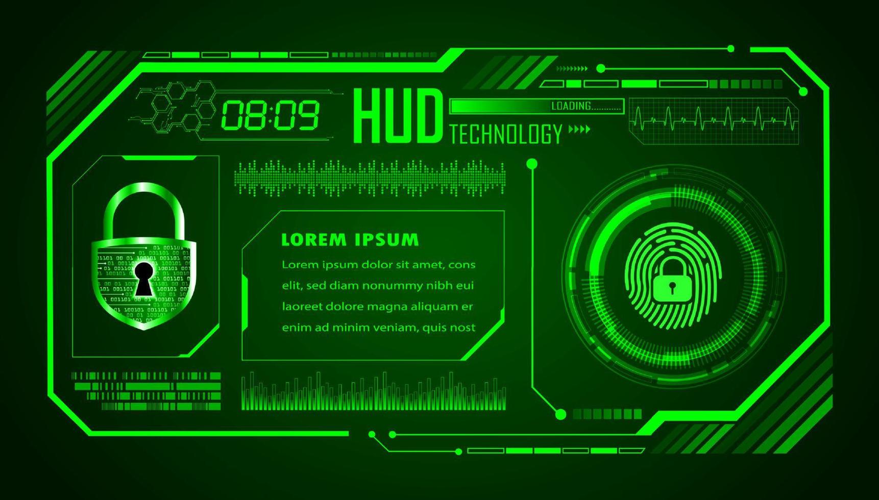 Modern HUD Technology Background vector