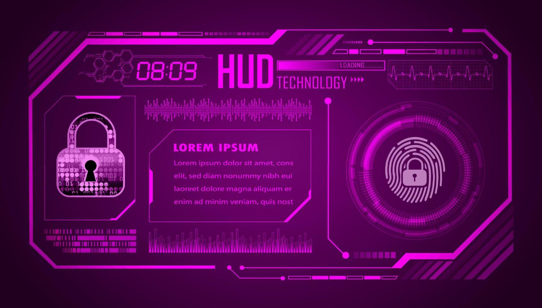 Modern HUD Technology Background vector