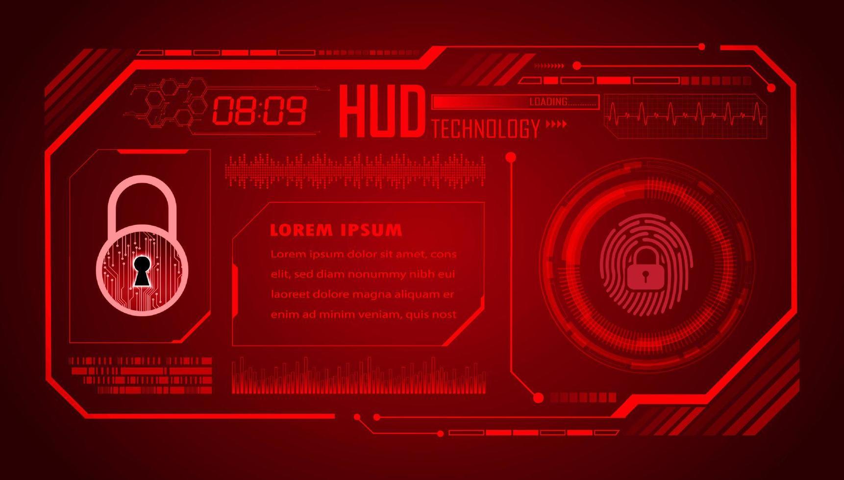 Modern HUD Technology Background vector