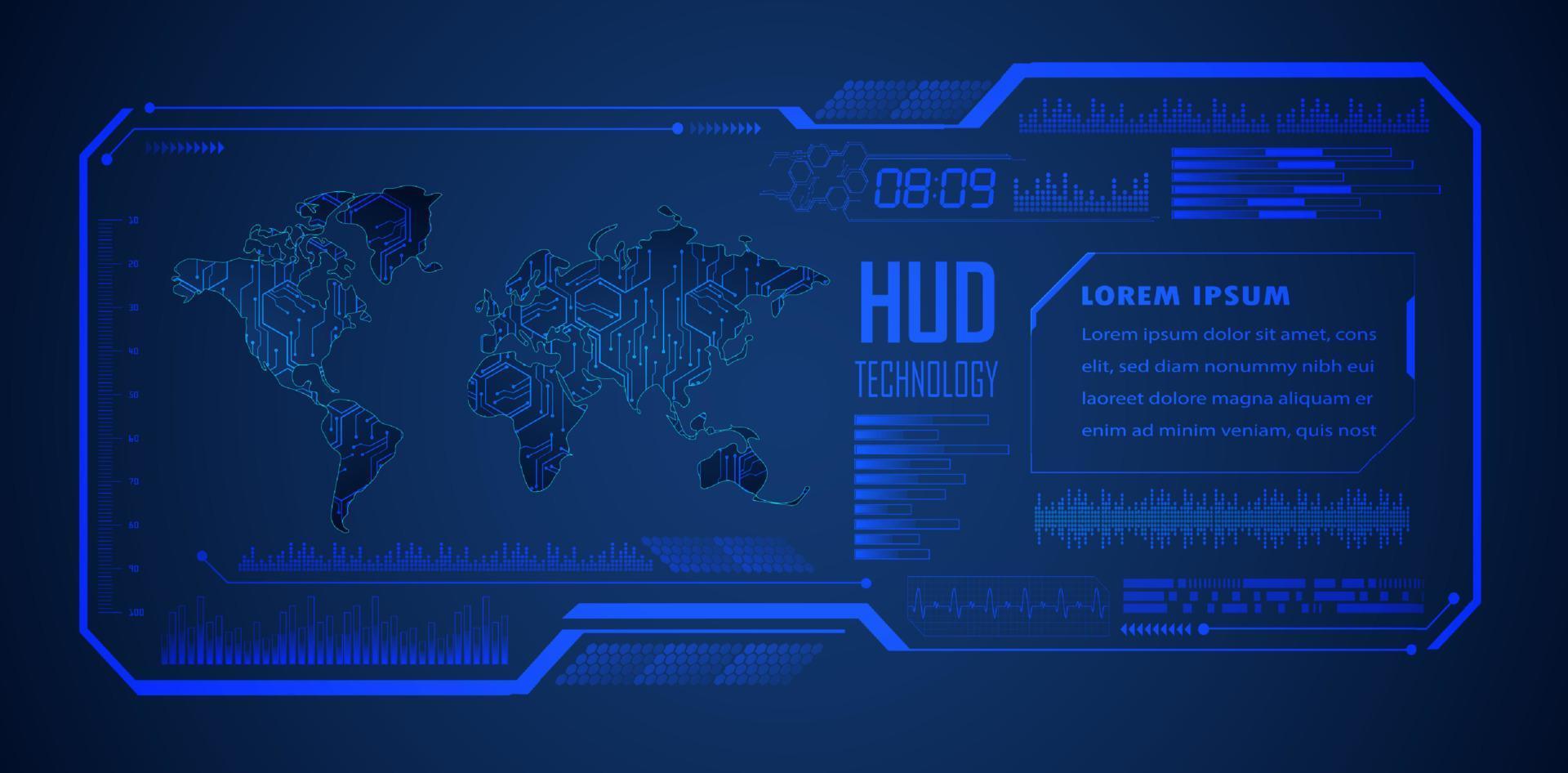 Modern HUD Technology Background vector