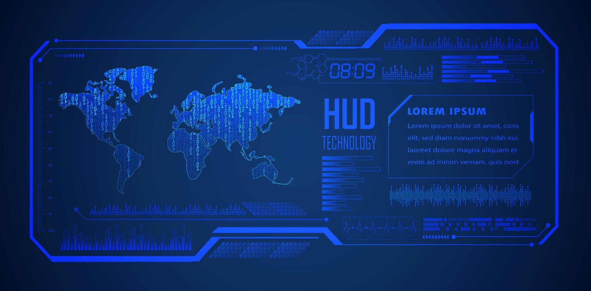 fondo moderno de tecnología hud vector