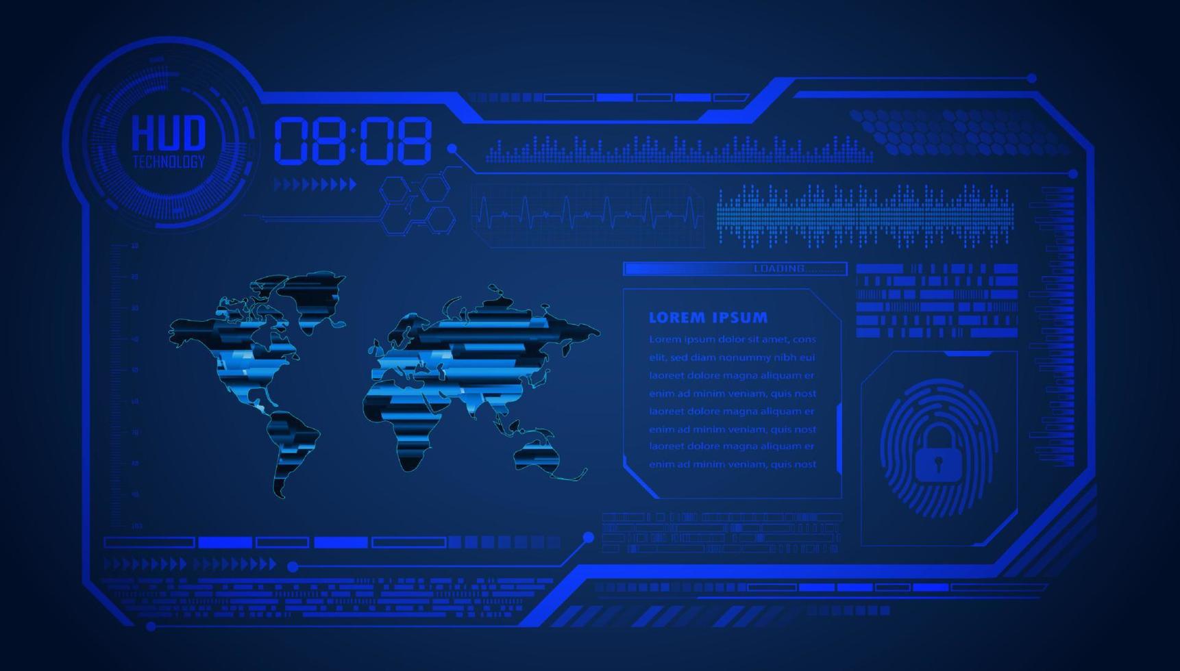 Modern HUD Technology Background vector