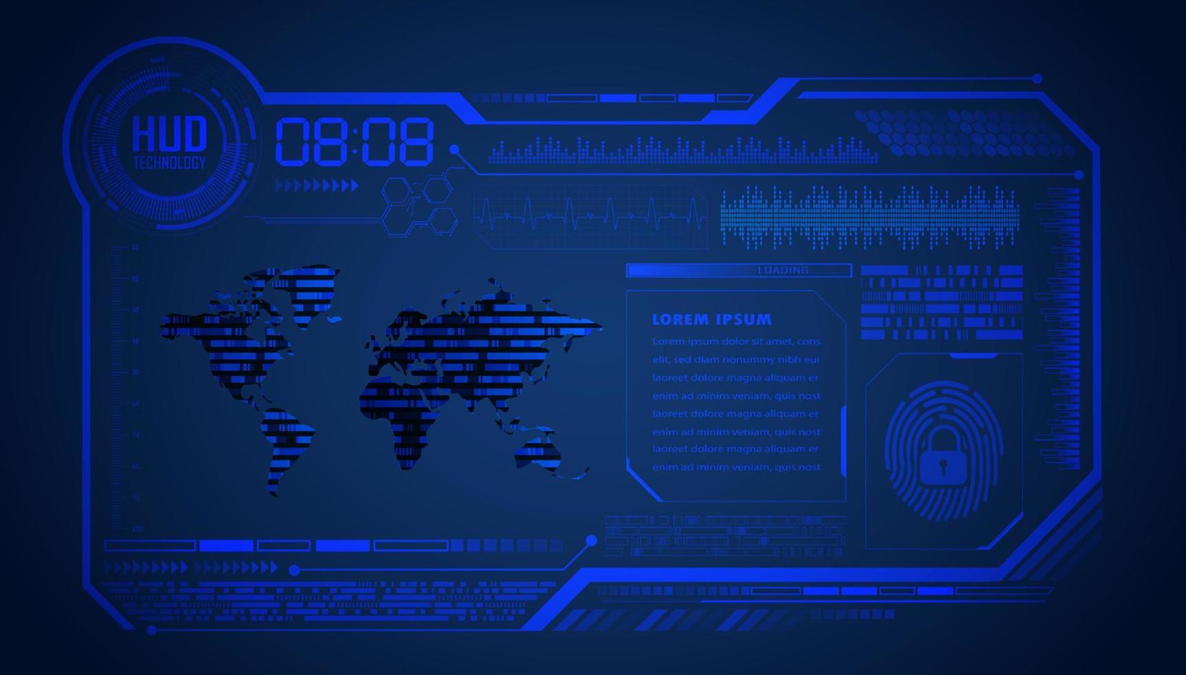 Modern HUD Technology Background vector