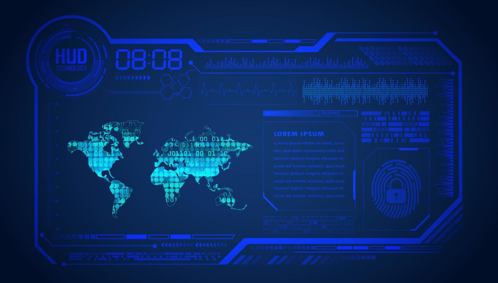 Modern HUD Technology Background vector