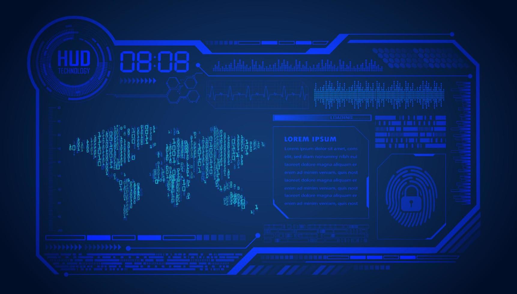 Modern HUD Technology Background vector