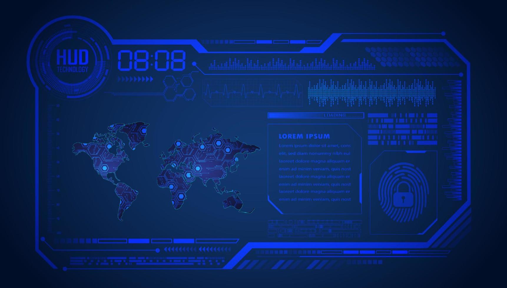 Modern HUD Technology Background vector
