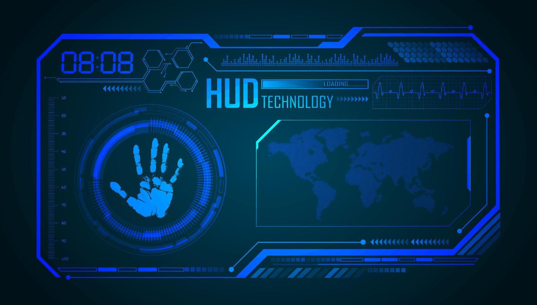 Modern HUD Technology Background vector