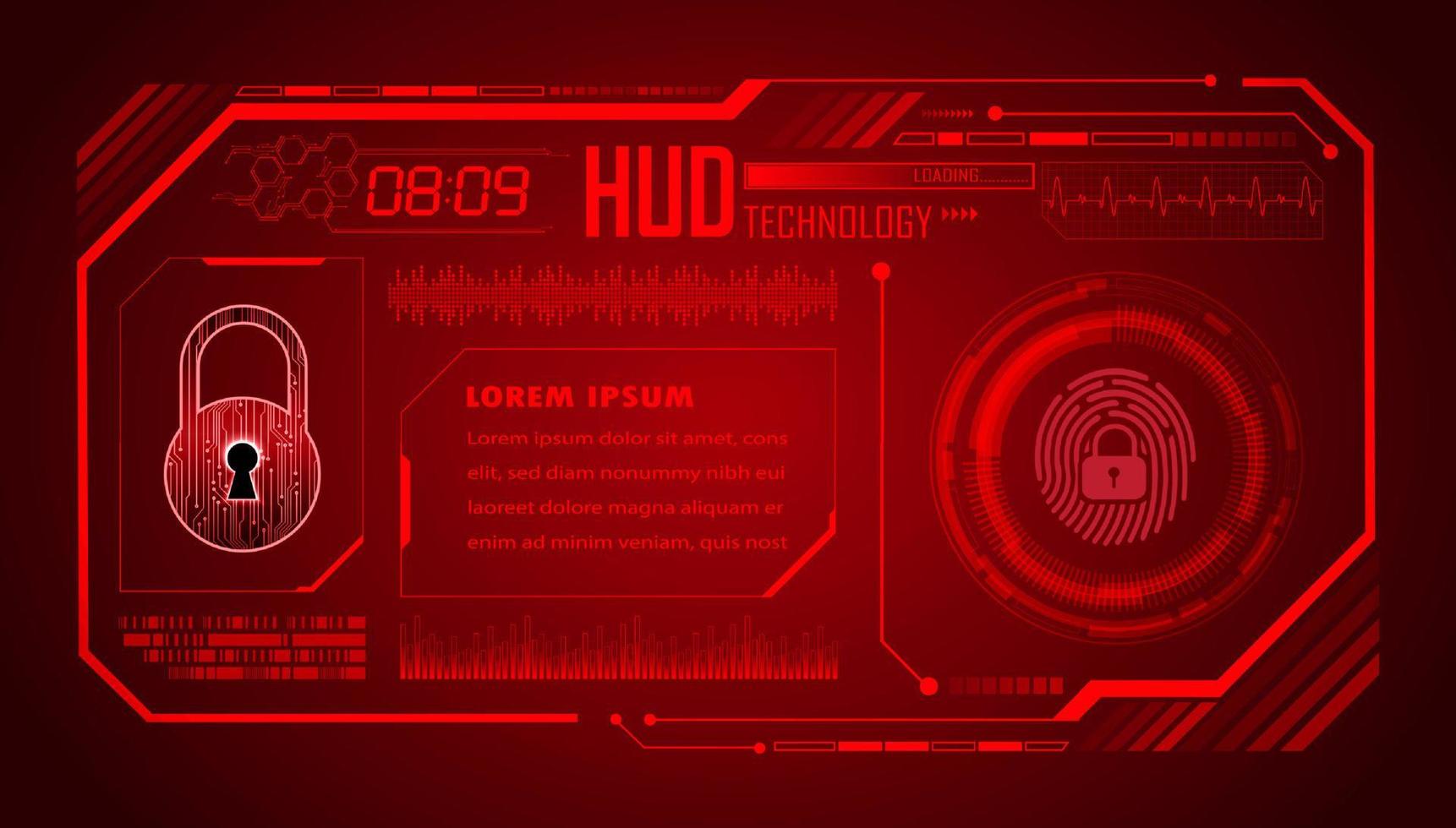 Modern HUD Technology Background vector
