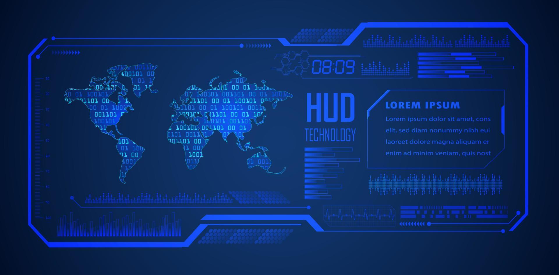 fondo moderno de tecnología hud vector