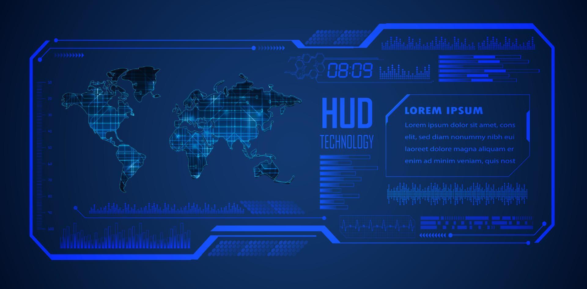 Modern HUD Technology Background vector