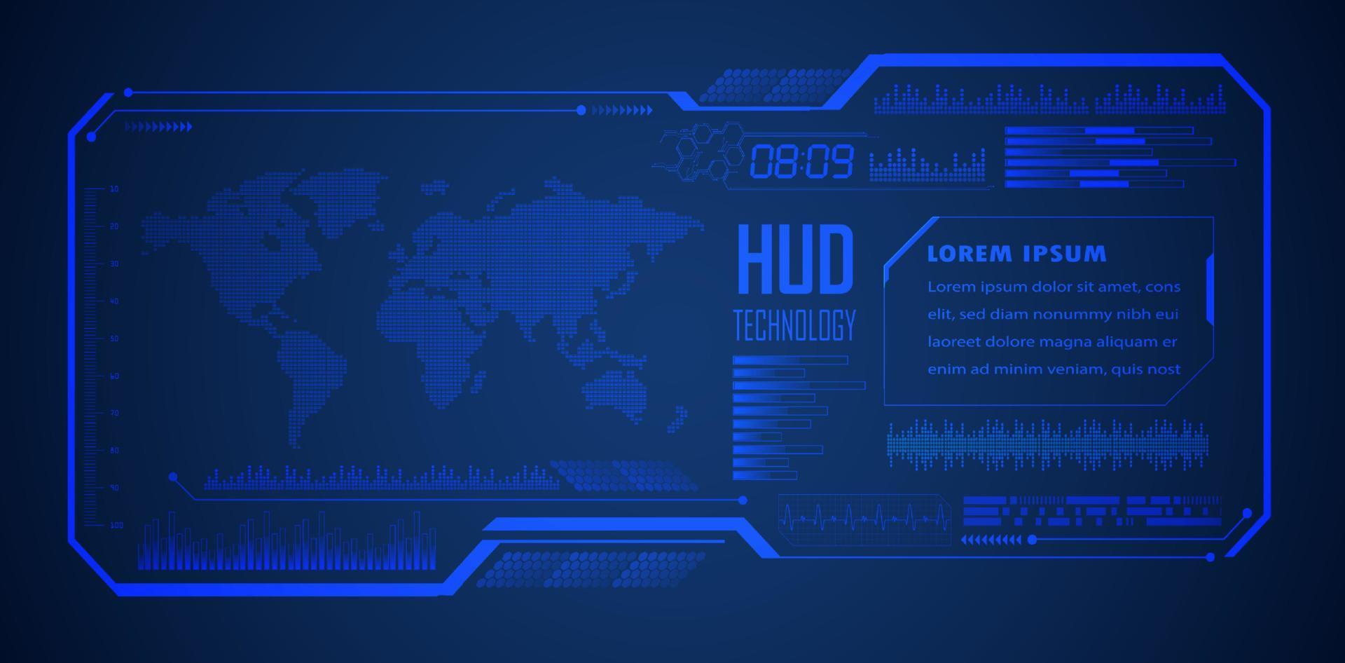 Modern HUD Technology Background vector