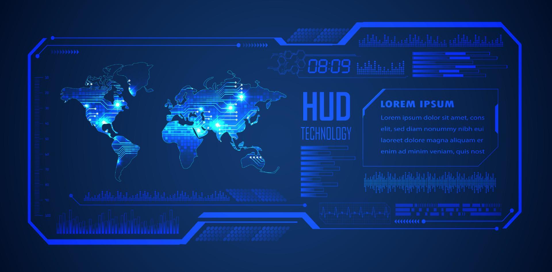 fondo moderno de tecnología hud vector