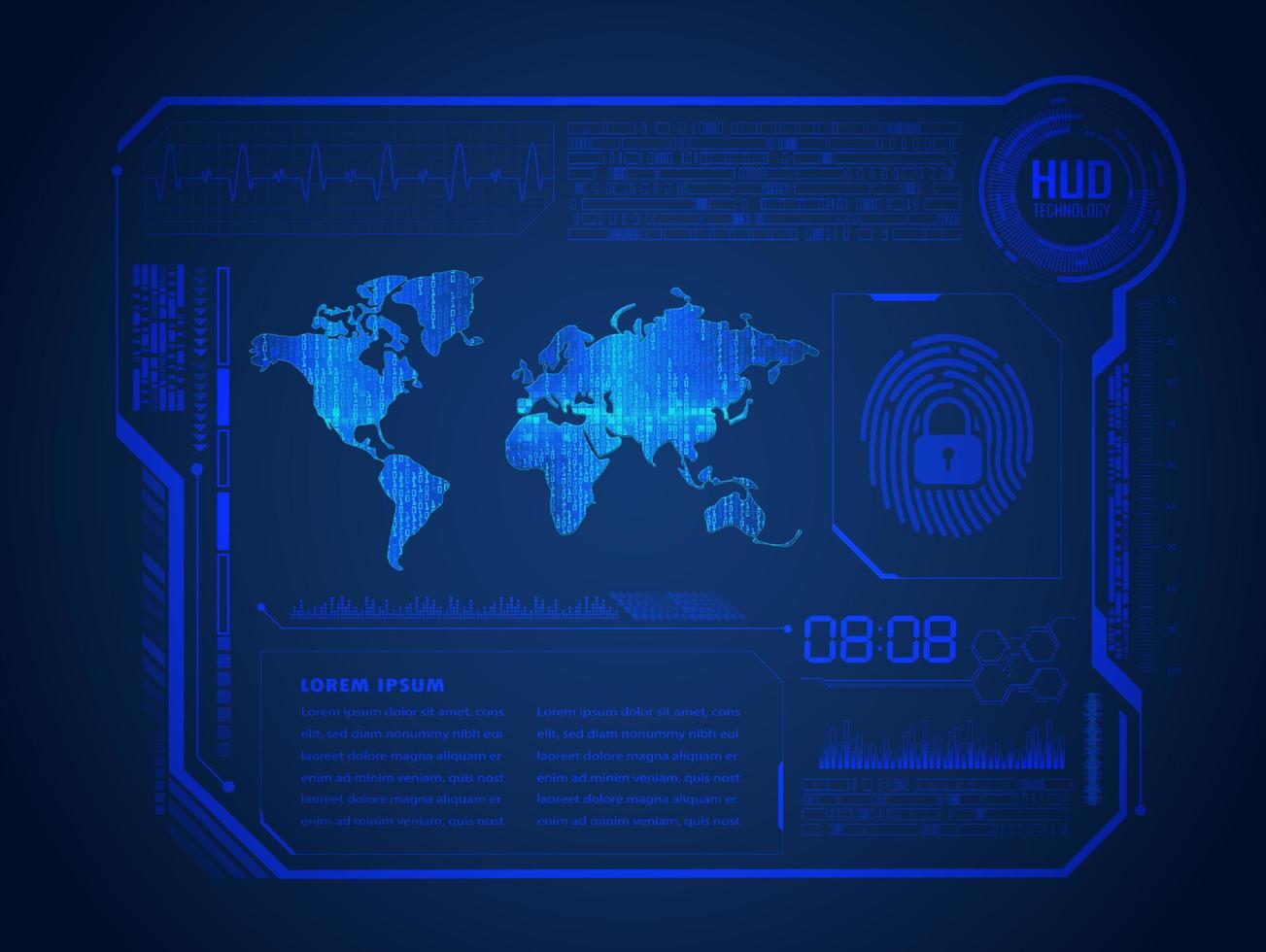 Modern HUD Technology Background vector