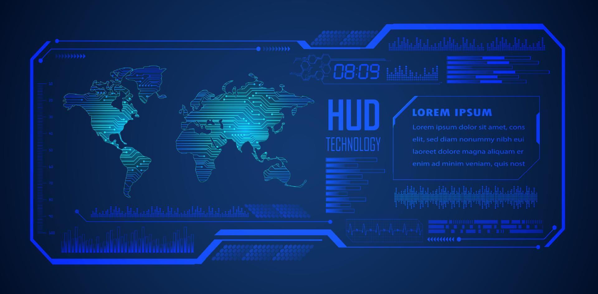 Modern HUD Technology Background vector
